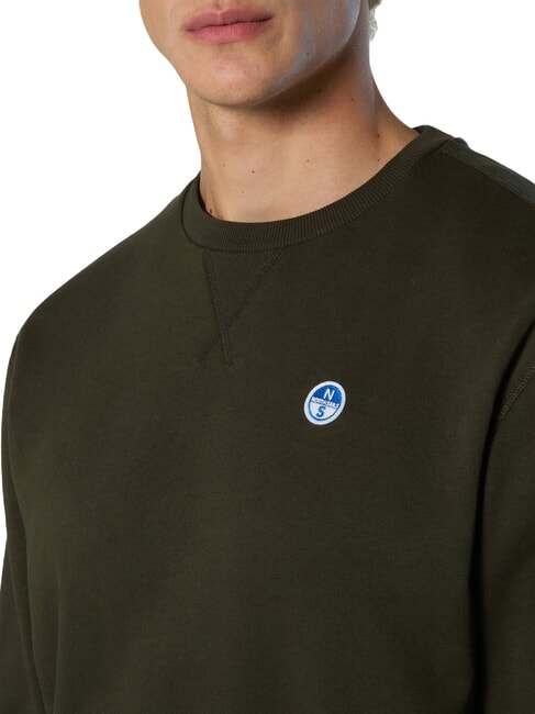 ROUND LOGO Sudadera de algod&oacute;n con cuello redondo noche del bosque - Sudaderas