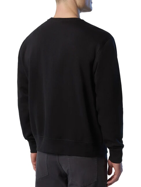 ROUND LOGO Sudadera de algod&oacute;n con cuello redondo negro - Sudaderas