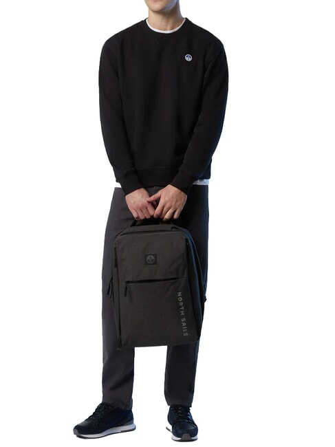 ROUND LOGO Sudadera de algod&oacute;n con cuello redondo negro - Sudaderas