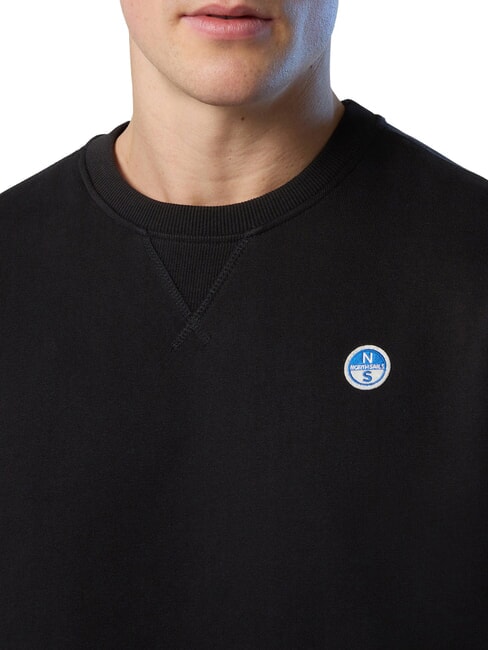 ROUND LOGO Sudadera de algod&oacute;n con cuello redondo negro - Sudaderas