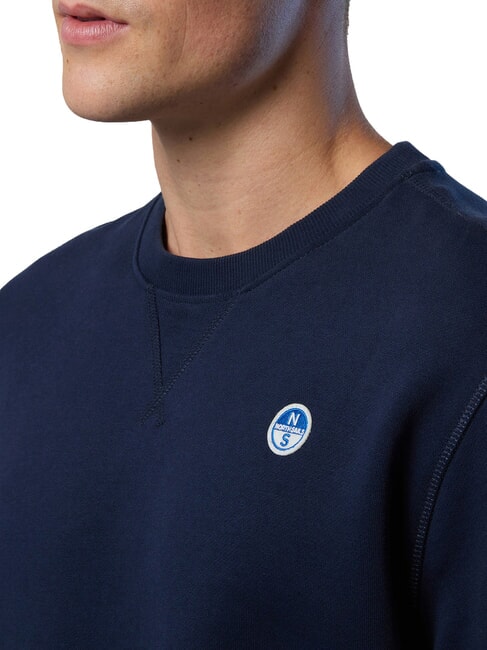 ROUND LOGO Sudadera de algod&oacute;n con cuello redondo Azul marino - Sudaderas
