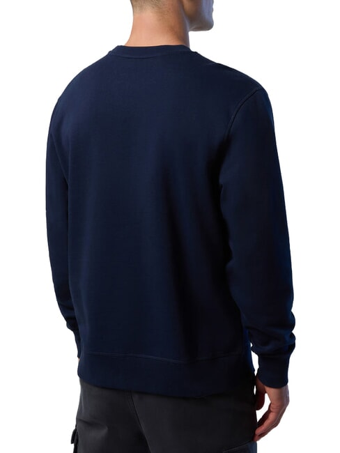 ROUND LOGO Sudadera de algod&oacute;n con cuello redondo Azul marino - Sudaderas