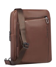 PIQUADRO CRONUS Bolsa de cuero para iPad BROWN - Bandoleras Hombre - 3