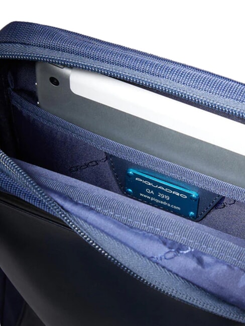 ORION Bolso de hombro, porta iPad, piel mixta azul - Bandoleras Hombre
