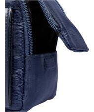 PIQUADRO ORION Estuche de belleza de tela y cuero azul - Neceser - 3