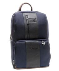 PIQUADRO BRIEF Mochila para pc y tablet de 14" azul/cuero - Mochilas para port&aacute;til - 4