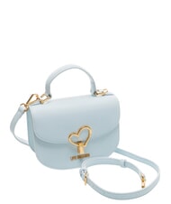 LOVE MOSCHINO HEART TURNLOCK Mini bolso con bandolera azul claro - Bolsos Mujer - 2