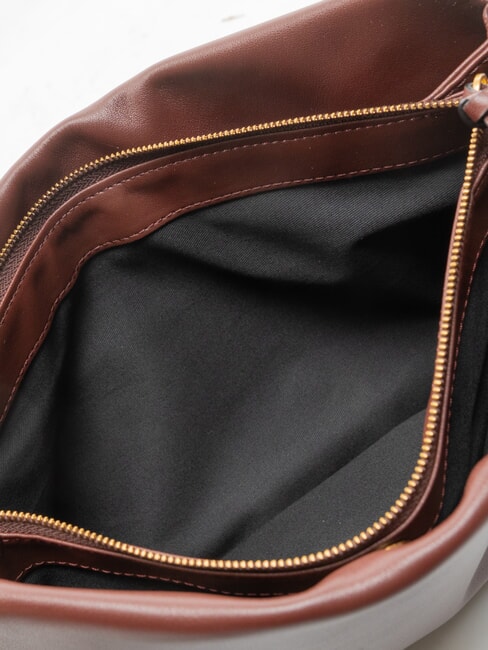 TRIPLET Bolso de hombro vino borgo&ntilde;a-oro antiguo - Bolsos Mujer