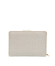 BORBONESE CLASSICA Cartera mediana con bolsillo para monedas algod&oacute;n blanco - Bolsos Mujer - 3