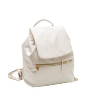 BORBONESE MEDIUM ECO LINE Mochila mediana de tela algod&oacute;n blanco - Bolsos Mujer - 4