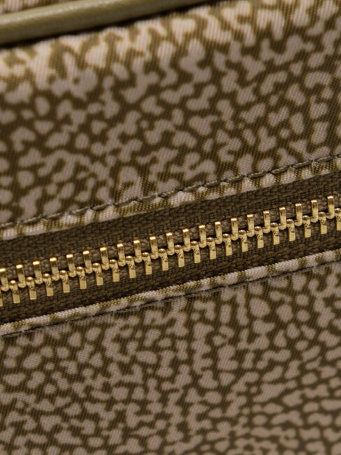 BORBONESO Mini bolso bandolera de tela aceituna - Bolsos Mujer