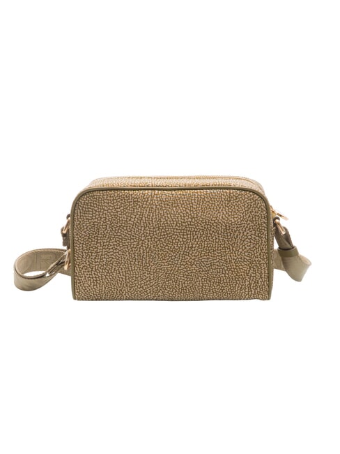 BORBONESO Mini bolso bandolera de tela aceituna - Bolsos Mujer