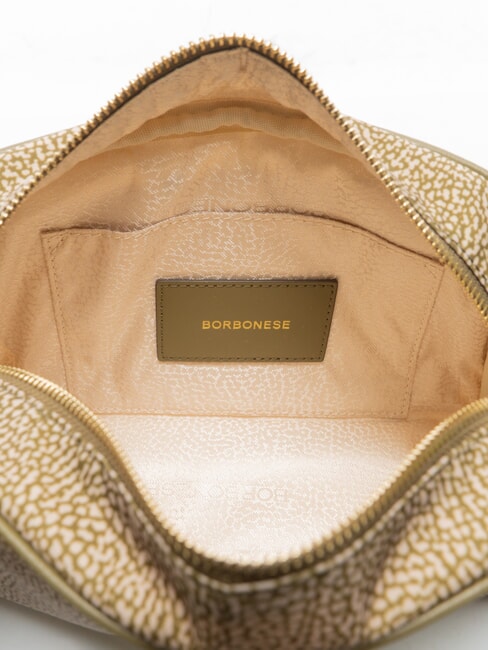 BORBONESO Mini bolso bandolera de tela aceituna - Bolsos Mujer