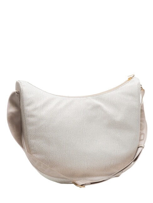BORBONESO Bolso LUNA Hobo, mediano algod&oacute;n blanco - Bolsos Mujer