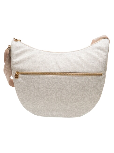 BORBONESO Bolso LUNA Hobo, mediano algod&oacute;n blanco - Bolsos Mujer