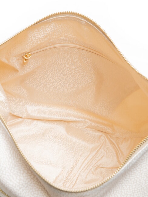 BORBONESO Bolso LUNA Hobo, mediano algod&oacute;n blanco - Bolsos Mujer