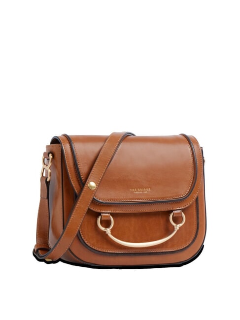 LUCE Mini bolso de hombro, en piel Cognac / Oro - Bolsos Mujer