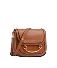 THE BRIDGE LUCE Mini bolso de hombro, en piel Cognac / Oro - Bolsos Mujer - 2