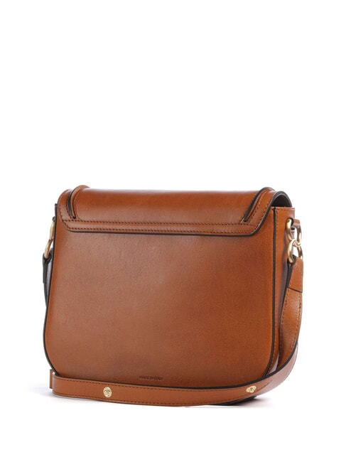 LUCE Mini bolso de hombro, en piel Cognac / Oro - Bolsos Mujer