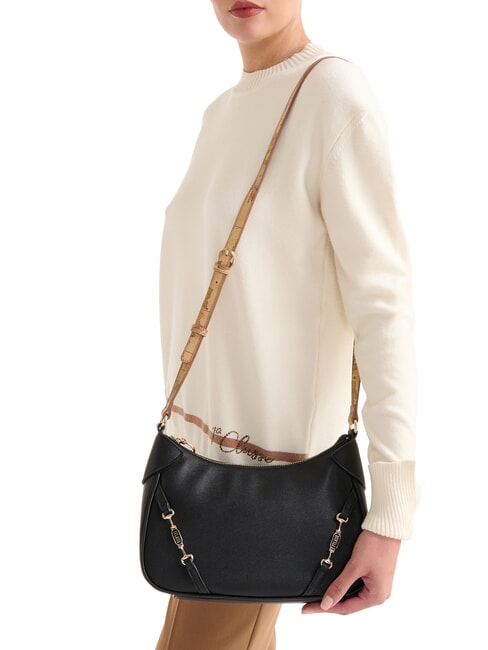 SCOTTISH CAVIAR Bolso de hombro ajustable negro - Bolsos Mujer