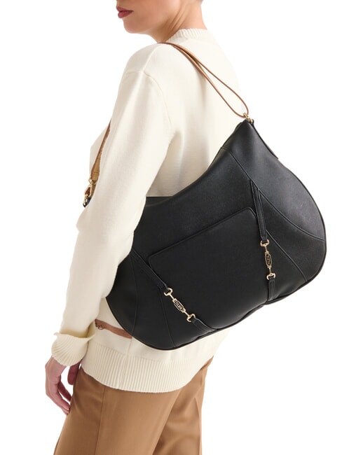 SCOTTISH CAVIAR Bolso de hombro, doble portabilidad negro - Bolsos Mujer