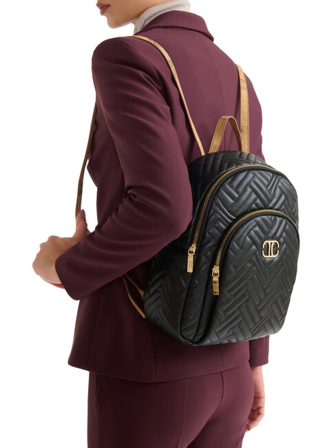 MATELASSE Mochila de tejido efecto napa negro - Bolsos Mujer