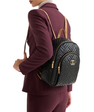 ALVIERO MARTINI PRIMA CLASSE MATELASSE Mochila de tejido efecto napa negro - Bolsos Mujer - 4