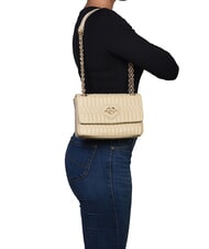 LOVE MOSCHINO BUBBLY LOVE Mini bolso de hombro / bandolera manteca - Bolsos Mujer - 4