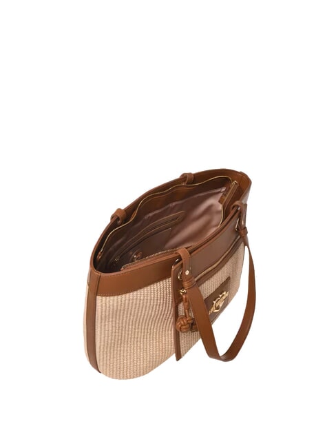 STRAW CHIC Bolso de hombro natural/cuero - Bolsos Mujer