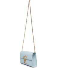 LOVE MOSCHINO HEART TURNLOCK Bolso de hombro peque&ntilde;o azul claro - Bolsos Mujer - 3