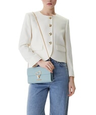 LOVE MOSCHINO HEART TURNLOCK Bolso de hombro peque&ntilde;o azul claro - Bolsos Mujer - 5