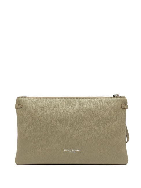 HERMY Bolso tipo sobre de piel con bandolera sauce - Bolsos Mujer