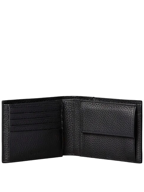 FOIL EMBOSSED Cartera de cuero En negro - Carteras Hombre