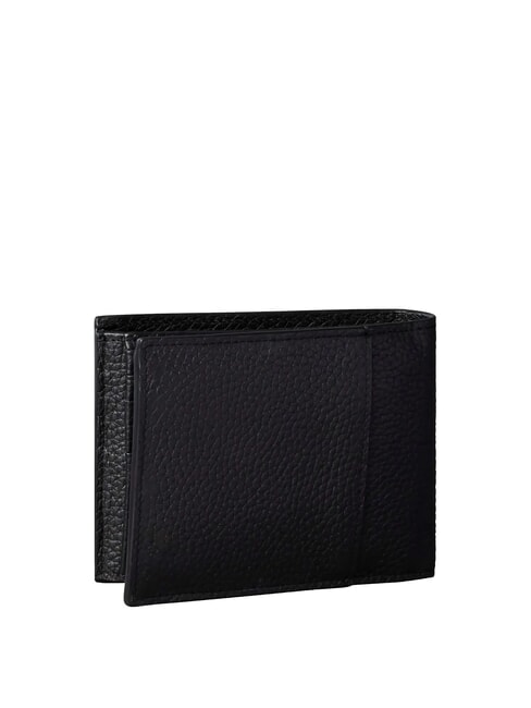 FOIL EMBOSSED Cartera de cuero En negro - Carteras Hombre