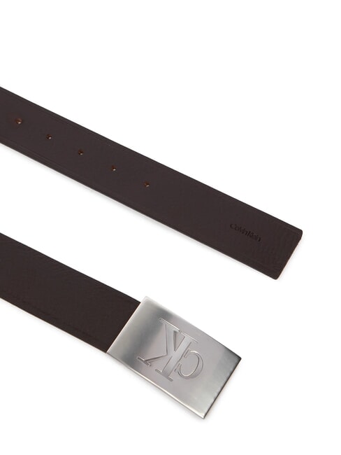 CK HARDWARE Cintur&oacute;n de cuero para hombre ck marr&oacute;n oscuro - Cinturones