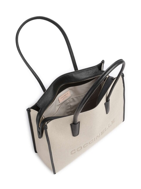 MYRTHA26 CANVAS  natural / noir - Bolsos Mujer