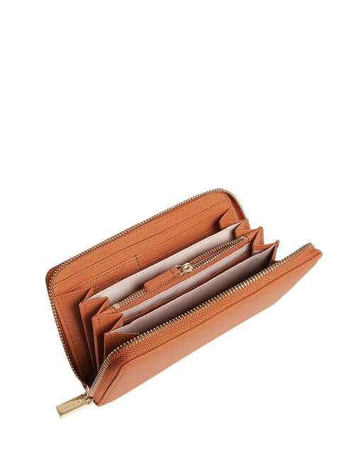 METALLIC SOFT Cartera de piel texturizada con cremallera cangrejo - Carteras Mujer