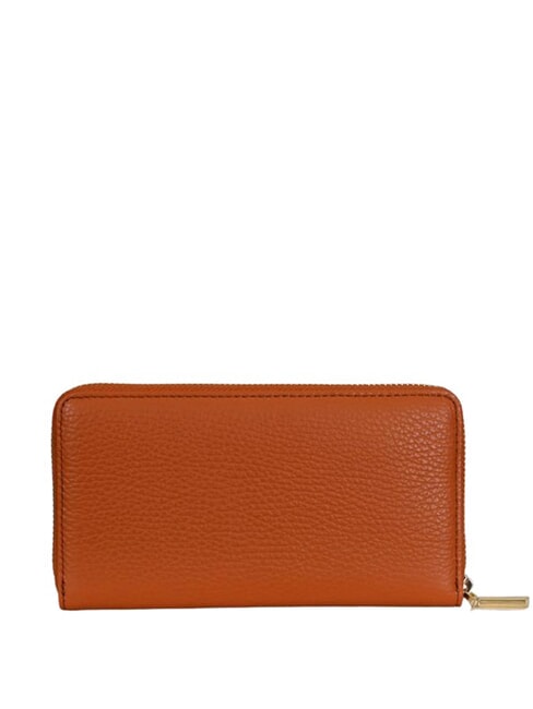 METALLIC SOFT Cartera de piel texturizada con cremallera cangrejo - Carteras Mujer