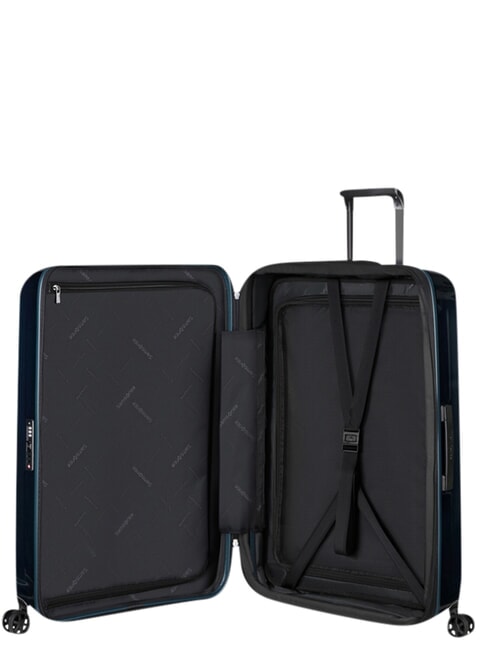 NUON Carro extensible grande azul oscuro met&aacute;lico - Trolley R&iacute;gidos