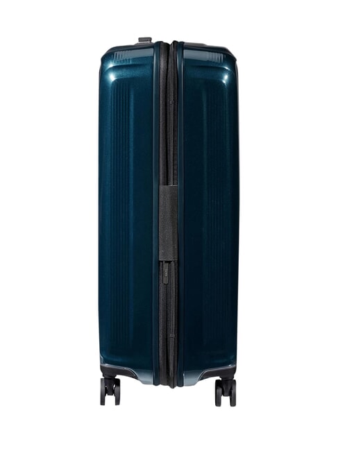 NUON Carro expandible mediano azul oscuro met&aacute;lico - Trolley R&iacute;gidos