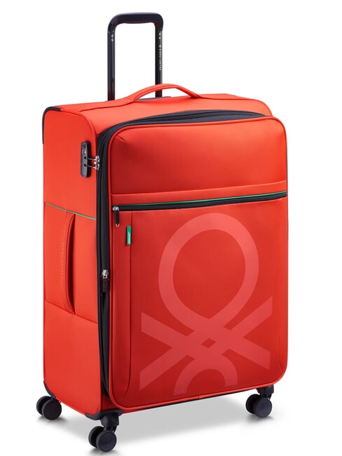 COLOR BLOCK Carro grande y expandible ROJO - Trolley Semirr&iacute;gidos
