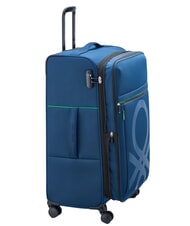 BENETTON By DELSEY COLOR BLOCK Carro grande y expandible azul - Trolley Semirr&iacute;gidos - 4