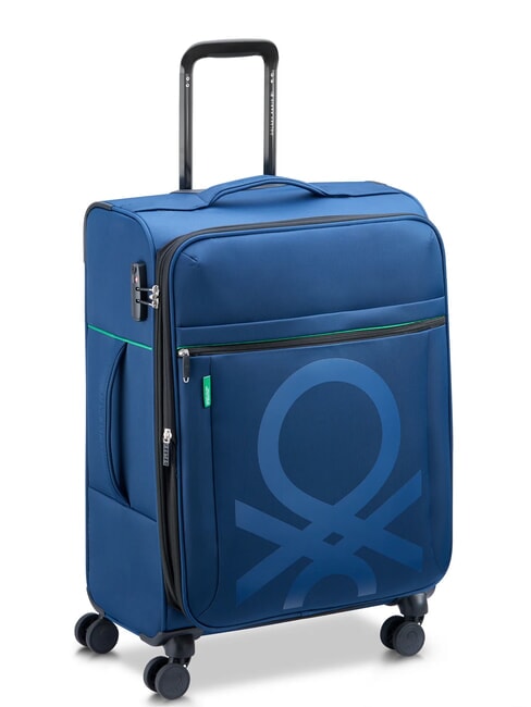 COLOR BLOCK Carro mediano expandible azul - Trolley Semirr&iacute;gidos