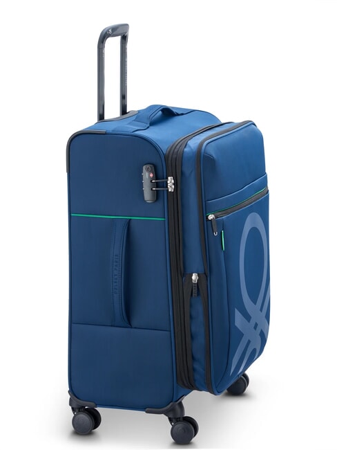 COLOR BLOCK Carro mediano expandible azul - Trolley Semirr&iacute;gidos