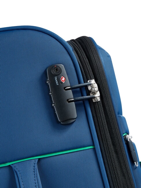 COLOR BLOCK Carro mediano expandible azul - Trolley Semirr&iacute;gidos