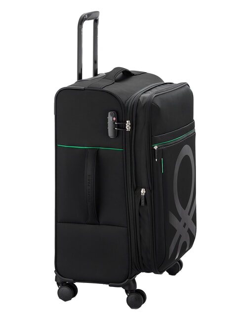 COLOR BLOCK Conjunto de cabina expandible + carrito mediano + grande negro - Set Trolley