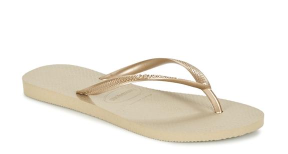 Chanclas SLIM ARENA GRIS / LUZ DORADA - Zapatos Mujer