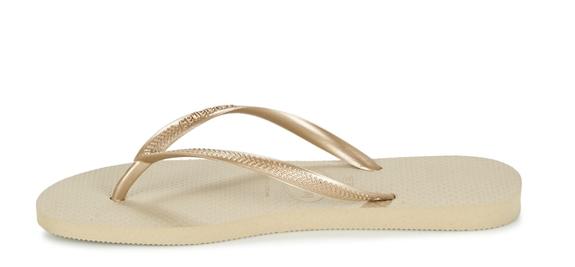 Chanclas SLIM ARENA GRIS / LUZ DORADA - Zapatos Mujer