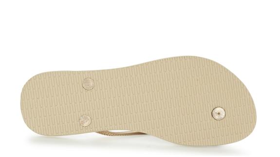 Chanclas SLIM ARENA GRIS / LUZ DORADA - Zapatos Mujer