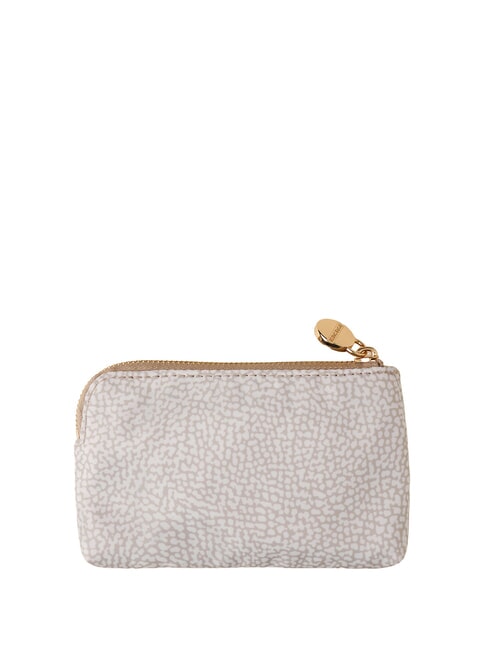 CLASSICA Estuche para monedas con llavero algod&oacute;n blanco - Llaveros